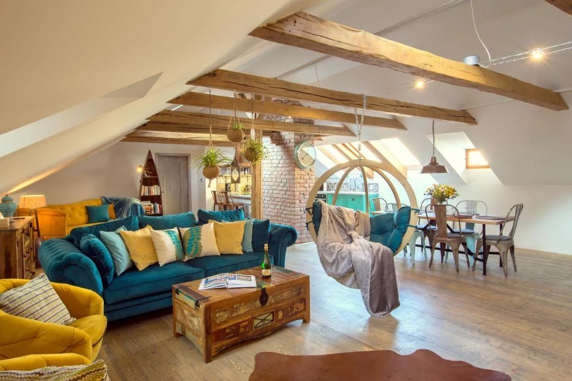 Image of Bohemian Chic 2 Bedroom 2 Bathroom Loft with Hanging Chair