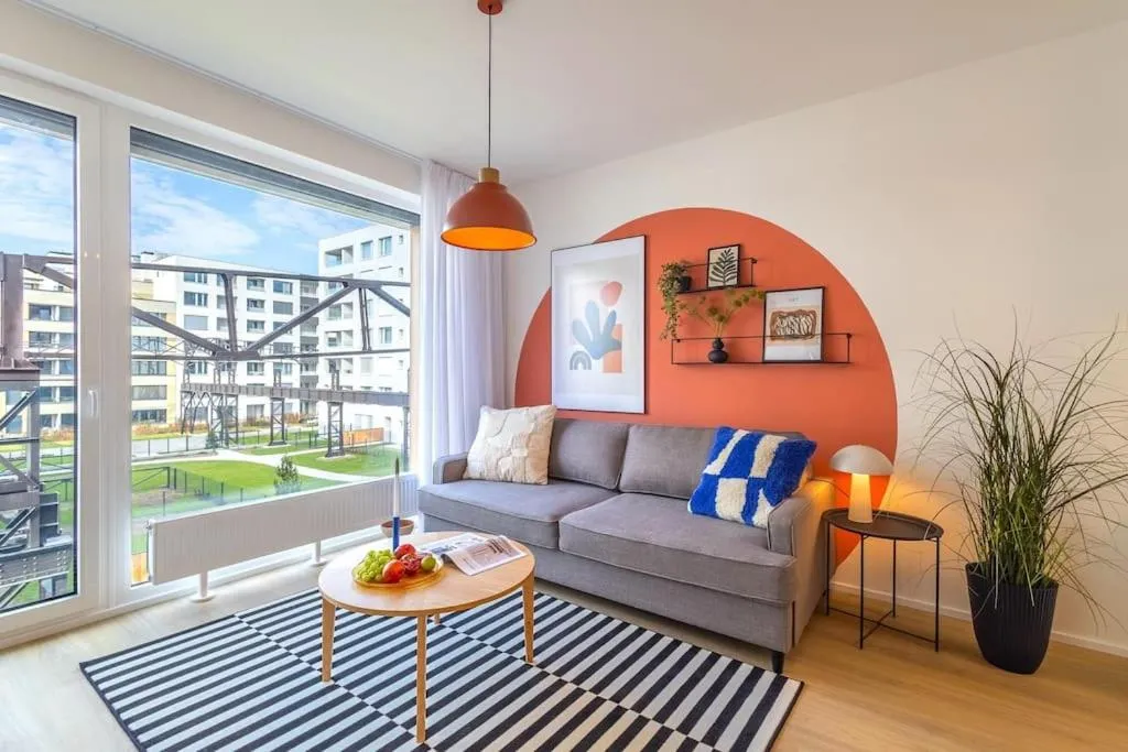 Image of Design apartment • Balcony • Free Parking • Yoga • 10 mins to center