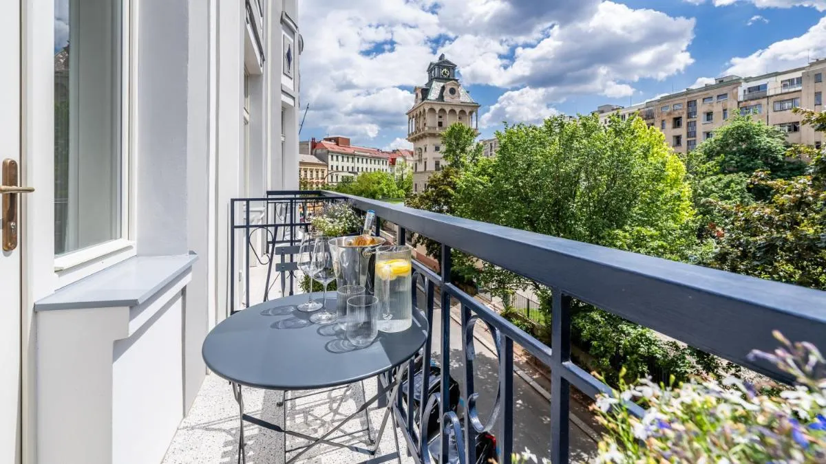 Image 1 of Apartment in the Clouds Letná – Luxury with Romantic Balconies in Quiet Centre of Prague
