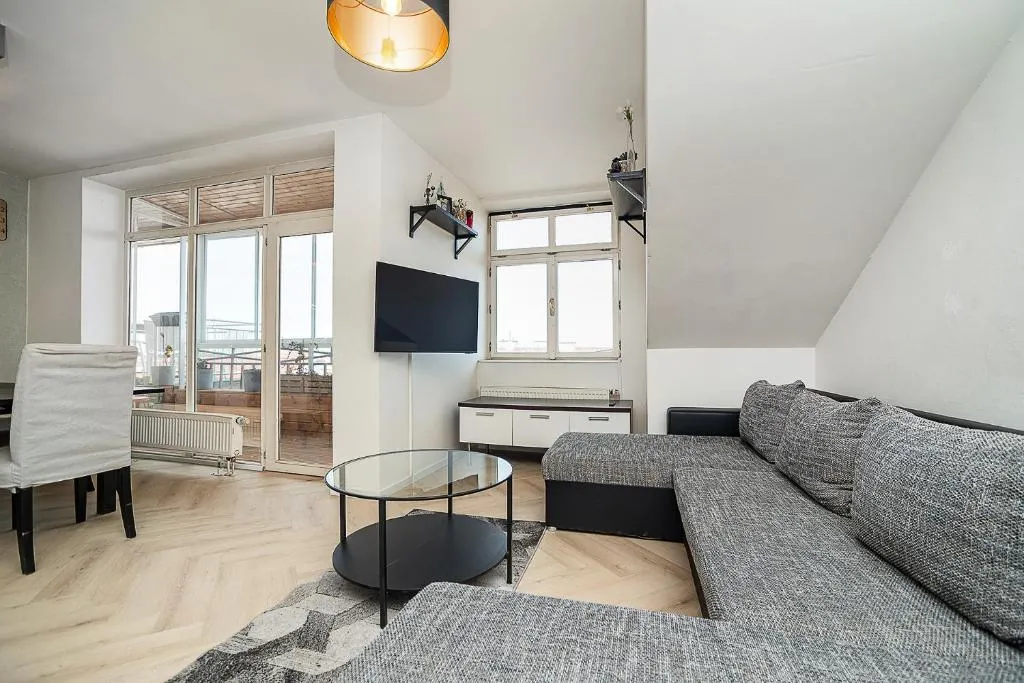 Image of Big 4-bedroom flat, terrace with great Vítkov view