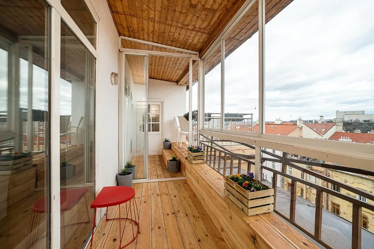 Image 4 of Big 4-bedroom flat, terrace with great Vítkov view