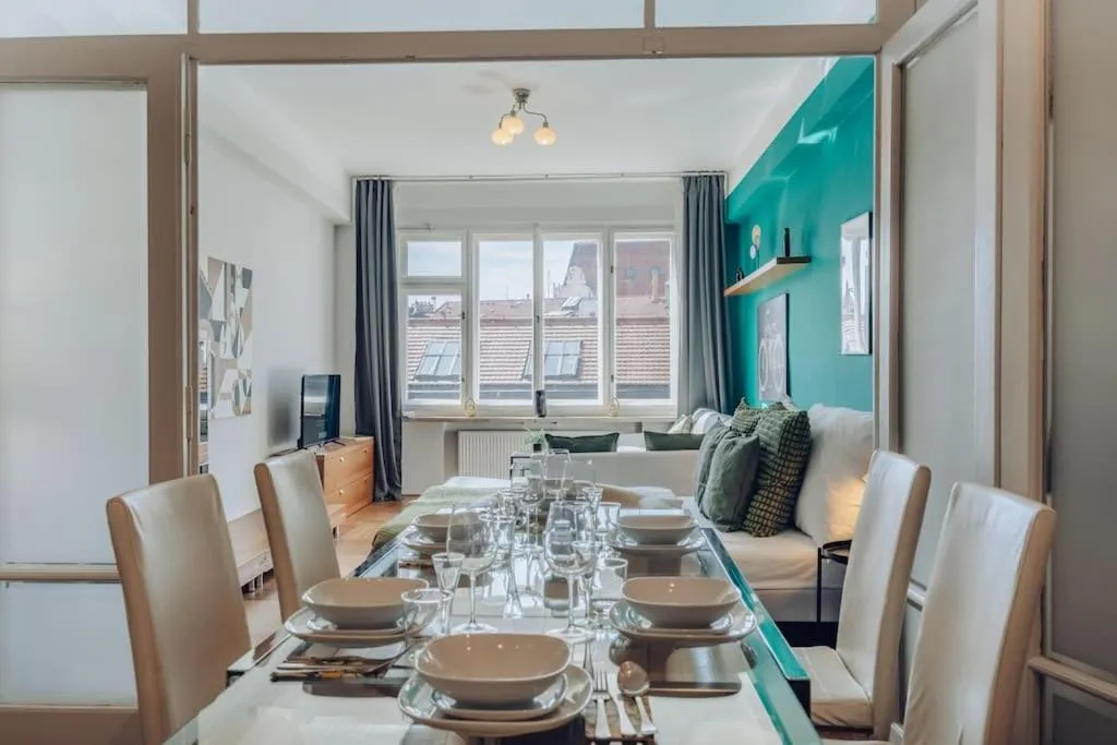 Image of Downtown 2BD riverside apartment near dancing house