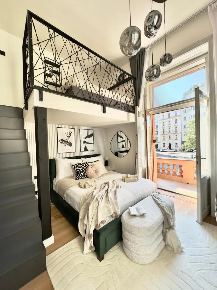 Image 3 of Modern High Ceiling Loft with Terrace Apartment, Prague
