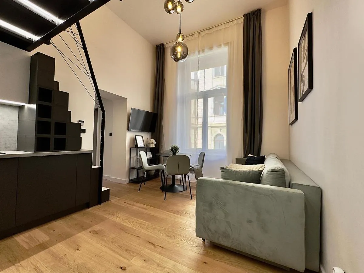 Image 2 of Modern High Ceiling Loft with Terrace Apartment, Prague