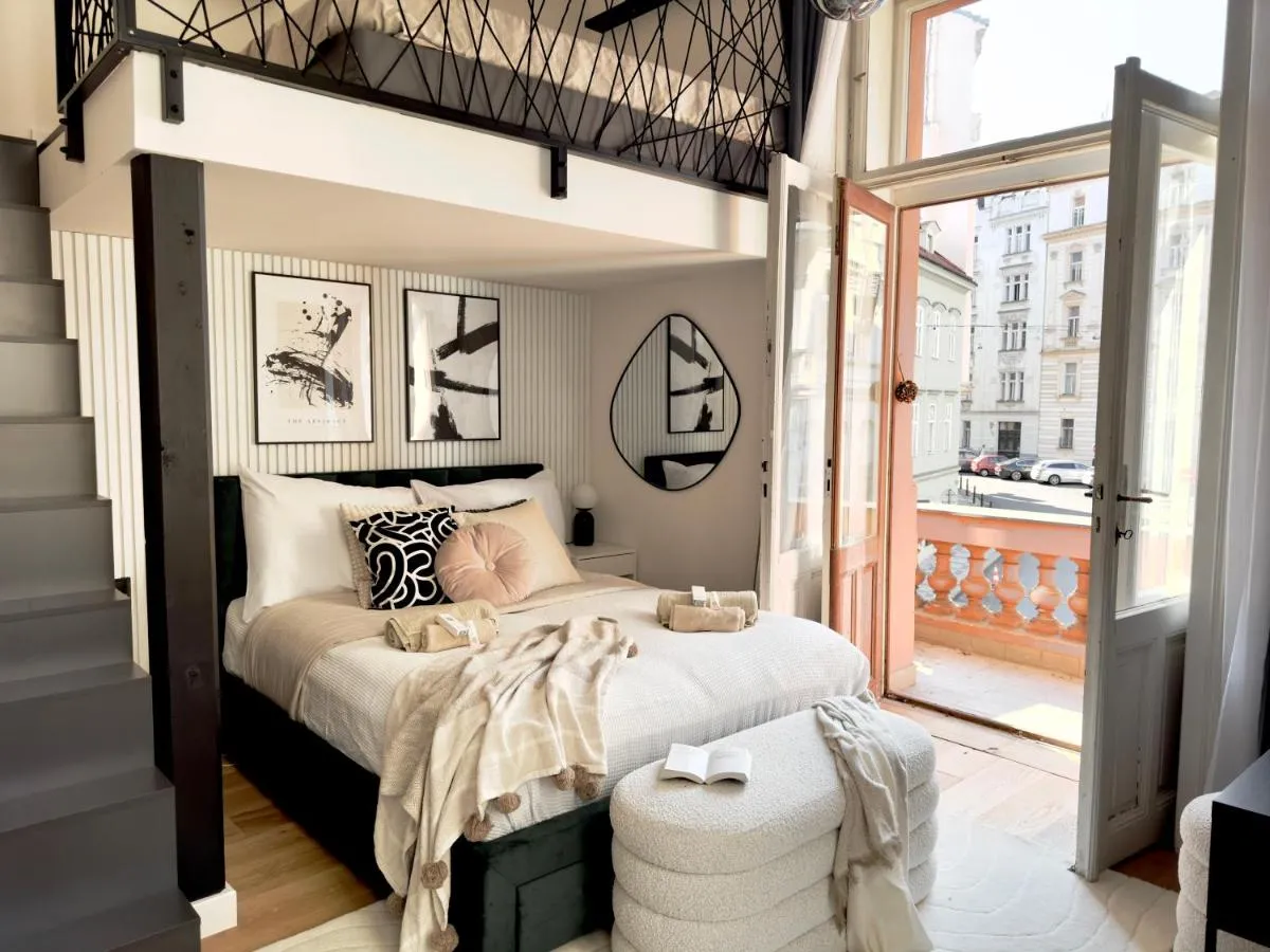 Image 5 of Modern High Ceiling Loft with Terrace Apartment, Prague