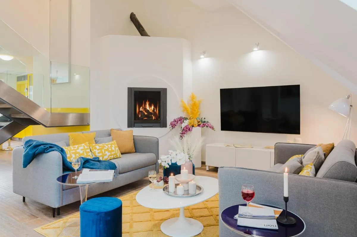 Image 4 of Prague Days – 3BDR Attic Loft-style Apt – Fireplace – City Center