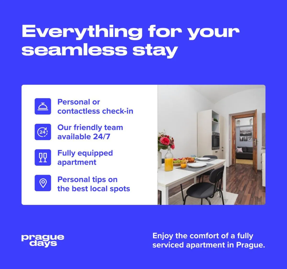Image 2 of Prague Days – Modern Apts – Fast WiFi – Netflix – 7 min Wenceslas Sq