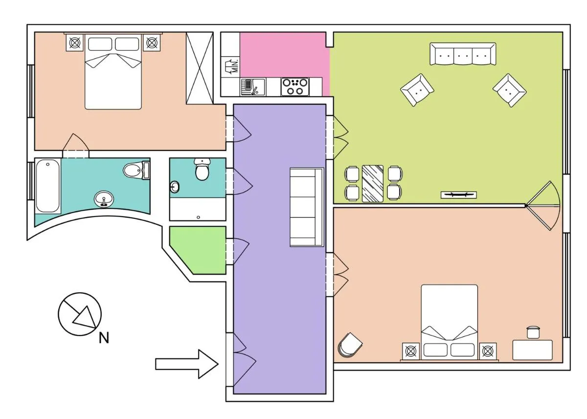 Image 6 of Spacious two-bedroom apartment in Old Town