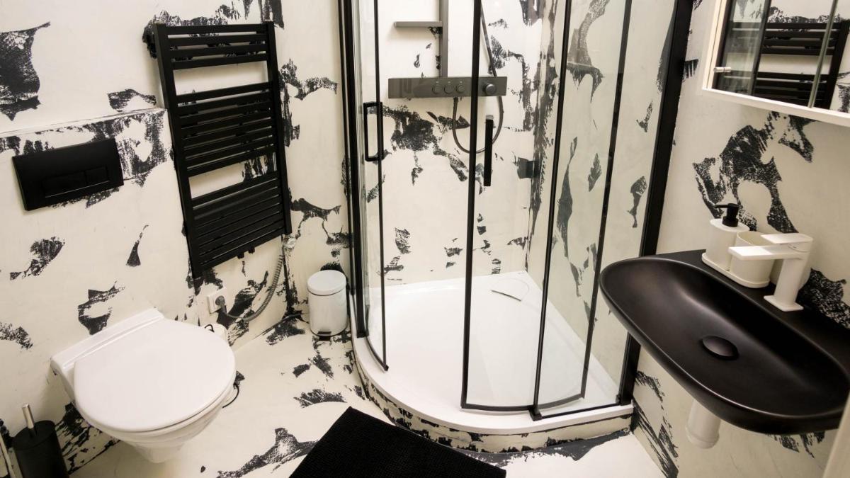 Image 2 of Black & White Apartment Prague by Wenceslas Square and Muzeum