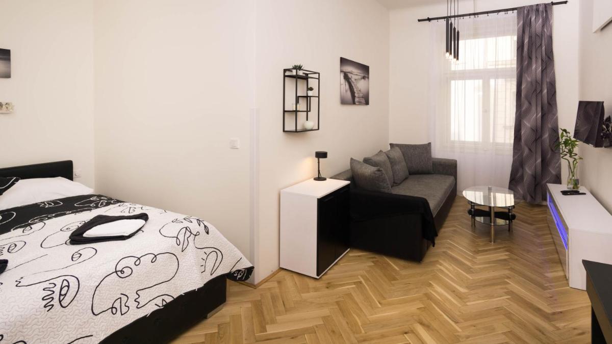 Image 5 of Black & White Apartment Prague by Wenceslas Square and Muzeum