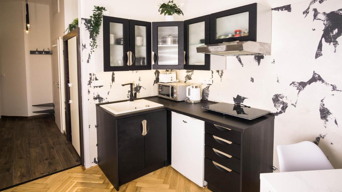 Image 6 of Black & White Apartment Prague by Wenceslas Square and Muzeum