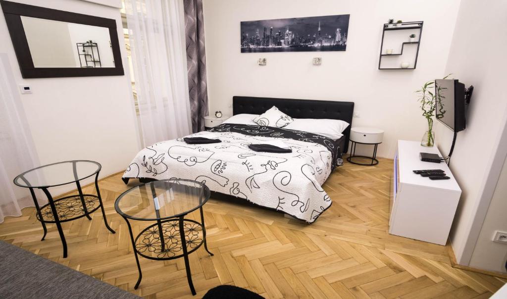 Image of Black & White Apartment Prague by Wenceslas Square and Muzeum