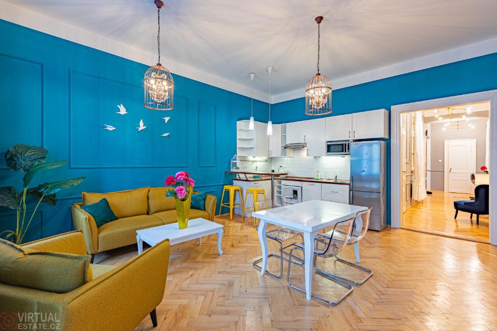 Image of Colorful Wenceslas square apartment